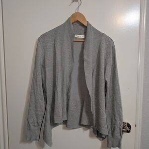 Gray Open Front Women's Sweater